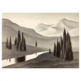Ellison Hoover, Stream in the Mountains, c. 1930s-40s, Lithograph on wove paper