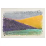 Wolf Kahn, Purple, Yellow Landscape Angels, 1990, Monotype in colors on wove paper