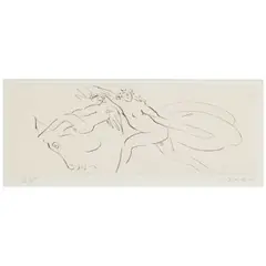 Reuben Nakian, Leda and the Swan - 7, 1980, Etching and chine collé with wove support