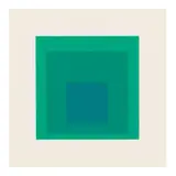 Josef Albers, Emeraude, from Soft Edge-Hard Edge (Announcement) (see Danilowitz 165.6), 1965, Screenprint in colors on wove paper, an announcement for the portfolio Soft Edge-Hard Edge reproducing the image of Emeraude