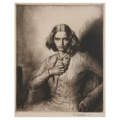 Gerald Brockhurst, Jeunesse Dorée (Kathleen Nancy Woodward) (Fletcher 80), 1942, Etching on paper, Fletcher's third state (of three)
