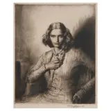 Gerald Brockhurst, Jeunesse Dorée (Kathleen Nancy Woodward) (Fletcher 80), 1942, Etching on paper, Fletcher's third state (of three)