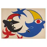 Alexander Calder, Les deux lunes, 1974, Lithograph in colors on Arches paper