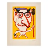 Alexander Calder, Devil, 1974, Etching and aquatint in colors on Auvergne à la main du Moulin Richard-de-Bas paper
