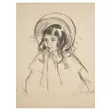 Mary Cassatt, Sara Wearing her Bonnet and Coat (Breeskin 198), c. 1904, Transfer lithograph on Arches paper