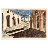 Giorgio de Chirico, La solitudine dell'uomo politico (Ciranna 134), 1966, Lithograph in colors on wove paper