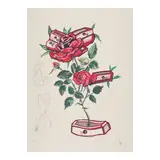 Rose e morte Floriscens, from Fleurs Surrealistes (Field 72-7-L) by Salvador Dalí, 1972, Lithograph in colors with embossing and remarque on heavy Arches watermarked paper, sold Sep 2025