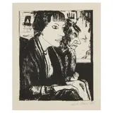 Erich Heckel, In Der Tram (Dube 241 III C), 1916, Lithograph on Van Gelder laid paper, Dube's third state (of three)