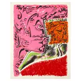 André Masson, Visage, c. 1960, Lithograph in colors on wove paper