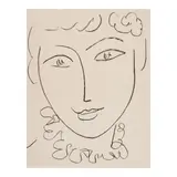 Madame de Pompadour, from Portraits, by André Sauret by Henri Matisse, 1954, Lithograph on wove paper, frontispiece for the book edition of 2,850, sold Sep 2025