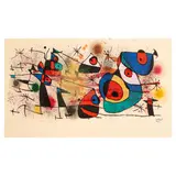 Céramiques (Mourlot 928) by Joan Miró, 1974, Lithograph in colors on wove paper with Maeght watermark, sold Sep 2025