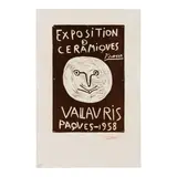 Pablo Picasso, Exposition Ceramiques Vallauris, Pâques (Bloch 1279; Baer 1047), 1958, Linocut in brown on wove paper