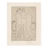 Pablo Picasso, Le Collier (Bloch 58; Baer 103.B.b.1), 1923, Drypoint on antique laid paper