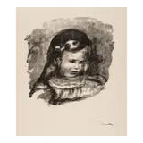 Pierre-Auguste Renoir, Claude Renoir, la tête baissée (Delteil/Stella 39), 1904, Lithograph on watermarked Rives BFK paper, second (final) state