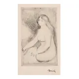 Pierre-Auguste Renoir, Baigneuse Assise (Delteil/Stella 11), c. 1897, Soft ground etching on cream wove paper