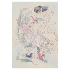 John Matos, WOW, 1990, Lithograph in colors on Arches cream paper