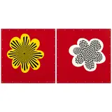 Ronnie Cutrone, 80's Flowers (2 works) (1988),, Two screenprints in colors on metal, each signed in black felt-tip pen on the reverse
