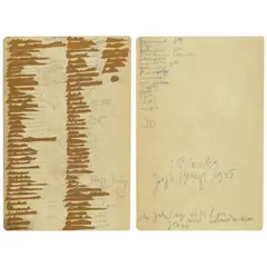 Joseph Beuys, Untitled, from A Portfolio of Thirteen Prints, 1982, Screenprint in colors on two sheets of Rives BFK paper, one signed in pencil, one initialed