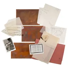 John Cage, Accordion Folder Containing Plates, Drawings, Tracings, Photo Transparencies used in the Preparation of Signals 23, 1978