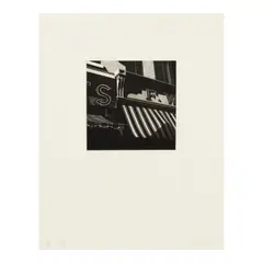 Robert Cottingham, F.W., from Landfall Press Etching Portfolio, 1975, Etching and aquatint on Twinrocker paper