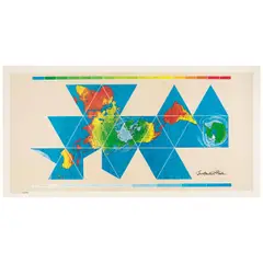 Buckminster Fuller, Dymaxion World Map, 1979, Offset lithograph in colors on wove paper