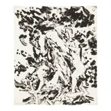 Elaine de Kooning, Jardin de Luxembourg VIII (Tamarind 77-102), 1977, Lithograph on wove paper