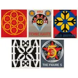 Robert Indiana, Five plates, from Decade (5 works) (Sheehan 64-66, 71-72; Schwarz 1971.06), 1971, A group of five screenprints (four in colors) on wove paper, each signed in pencil