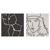 Alex Katz, Gloria 6; Gloria 19, from Gloria (2 works) (Cantz 400; 413), 2005, Two etchings on wove paper accompanied by poems by Bill Berkson