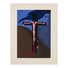 Jacob Lawrence, No. 1 John Brown, a Man Who Had a Fanatical Belief That He Was Chosen by God to Overthrow Black Slavery in America, from The Legend of John Brown (Nesbett L77-5), 1977, Screenprint in colors on Domestic Etching paper, an unsigned proof aside from the edition of 60