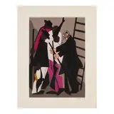 Jacob Lawrence, No. 6 John Brown Formed an Organization Among the Colored People of the Adirondack Woods to Resist the Capture of Any Fugitive Slave, from The Legend of John Brown (Nesbett L77-5), 1977, Screenprint in colors on Domestic Etching paper