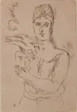 Pierre Bonnard, - Untitled-, etching, 1930, from 'La Vie de Sainte Monique', light struck and mat burn