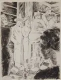 Robert Bonfils, - ''Le Bar''-, drypoint, ca. 1930