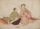 Elyse Lord, - ''Duet''-, aquatint in colors, ca. 1930
