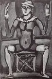Georges Rouault, - Clown- wood, engraving
