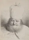 George F. Schmidt, - Man with Turban-, etching, fair condition with staining and soiling throughout margins