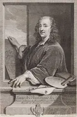 Louis Surugue, - Portrait of Louis de Boulogne Le Pere-, engraving, staining and soiling in margins