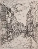 Maurice de Vlaminck, - ''Rue De La Glaciere'' (Walterskirchen 146)-, etching, ediition of 500
