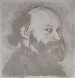 Édouard Vuillard, - Portrait de Cezanne (Roger Marx 51)-, lithograph, 1914, good condition