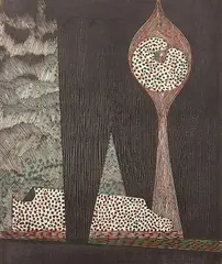Masaji Yoshida, - ''Novel Growth''-, woodcut in colors, 1958