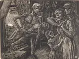 Albert Abramovitz, - ''Rickets''- wood, engraving