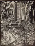Fiske Boyd, - ''Concept''-, woodcut, 1951
