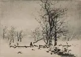 George Elbert Burr, - ''Winter No. 2'' (Seeber 326)-, drypoint