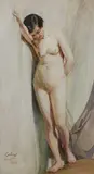 Paul Cadmus, - Standing Female Nude-
