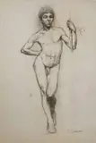 Paul Cadmus, - Standing Male Nude-