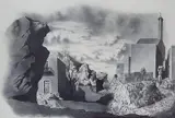 Federico Castellón, - ''Spanish Landscape'' (Freundlich 5)-, lithograph, ca. 1938