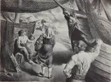 Federico Castellón, - ''By The Arks'' (Freundlich 100)-, lithograph, 1941