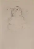 Mary Cassatt, - ''Sarah Smiling'' (Breeskin 195)-, drypoint with hand-coloring, posthumous printing, very good condition