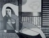 Ben Cunningham, - ''After Image of Brittany''-, lithograph, 1940