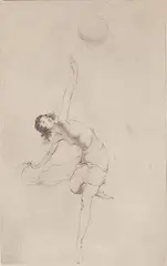 Warren Davis, - Woman Dancing with Ball-, etching, ca. 1930