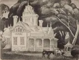 Mabel Dwight, - ''Old American Mansion'' (Robinson & Pirog 68)-, lithograph, 1934